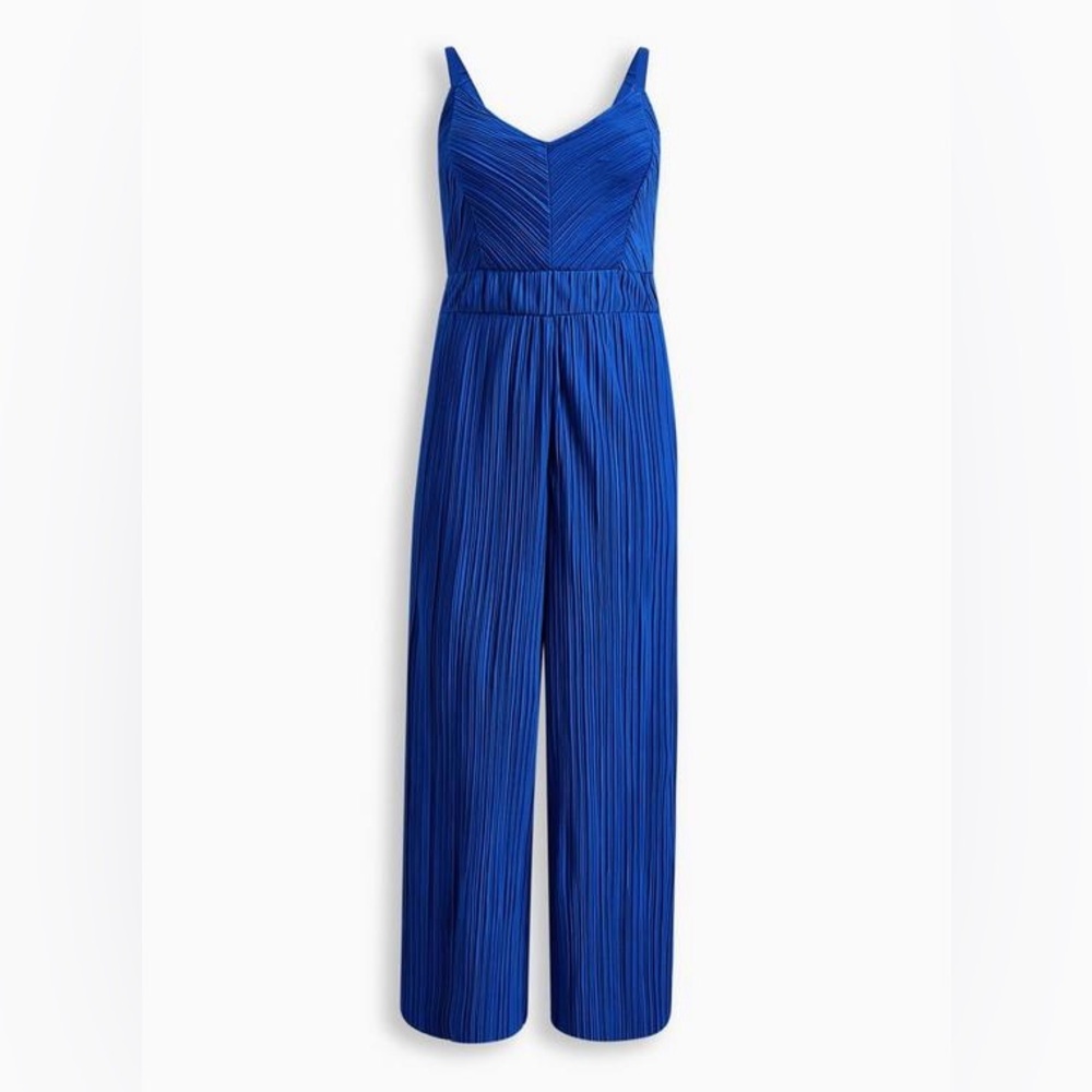 Torrid Vibrant Blue Pleated Jumpsuit